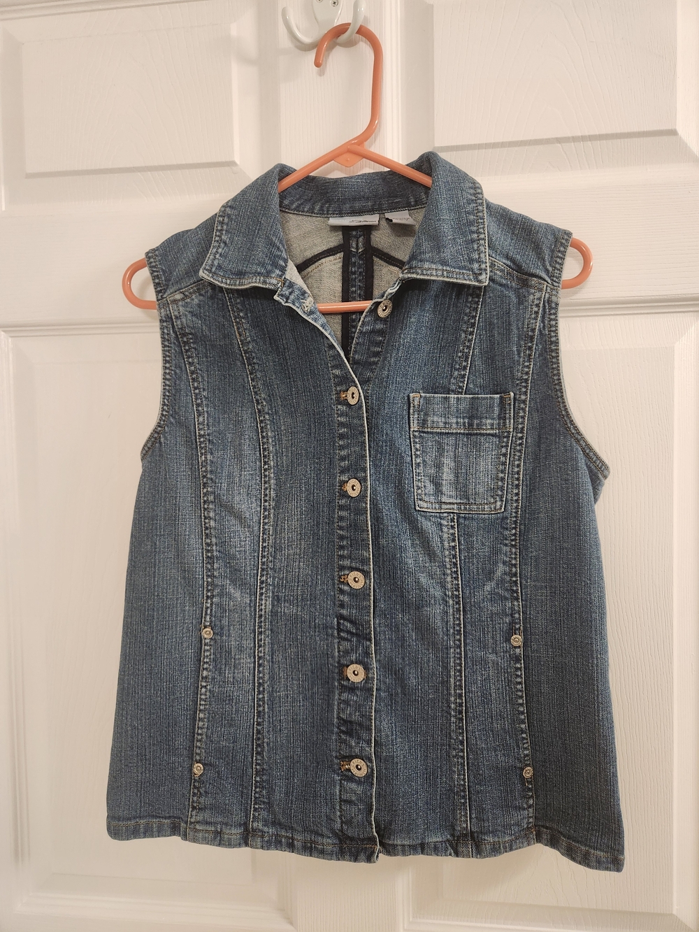 Chico's Platinum Denim Vest in Medium Blue